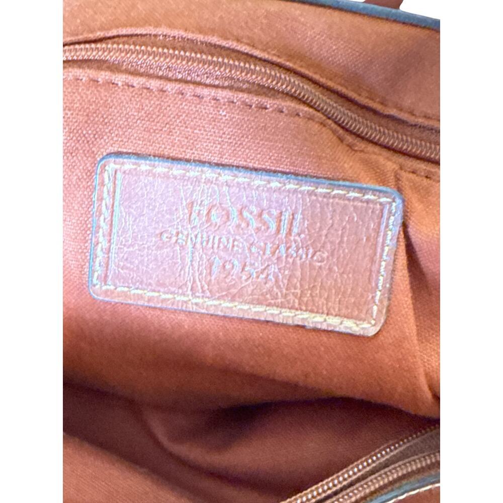 Fossil Woven Straw Leather Trim Tote Multicolor Market Bag Shoulder Bag EUC - Picture 5 of 8